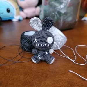 Crochet mini voodoo bunny